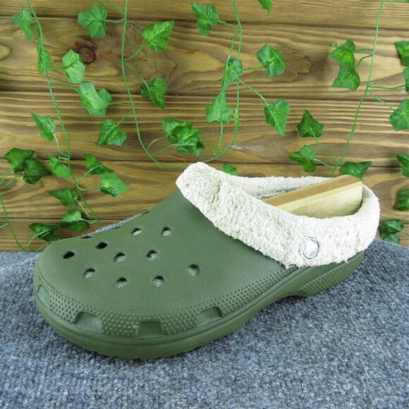 Crocs Women's‎ Classic Olive Shearling Style Green Synthetic Size 10M Used 2025 - Picture 1 of 6